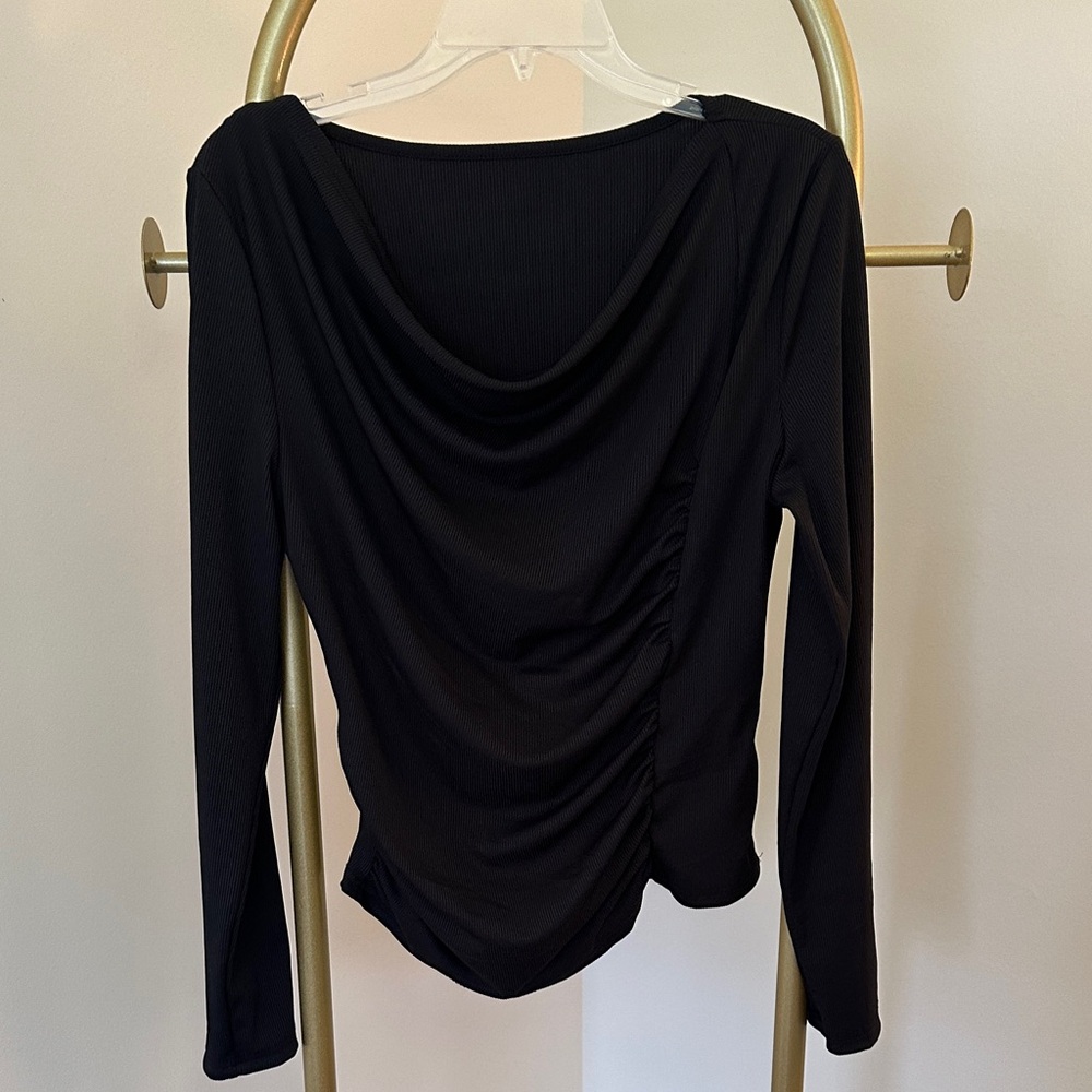 Amazon Black Ruched Blouse